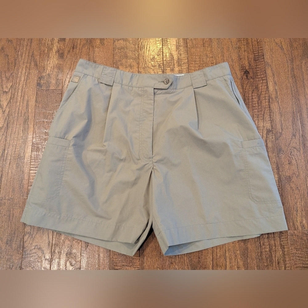 Vintage Tilley Endurables Different Drummer Womens Cargo Shorts Taupe Sz 16 NWOT
